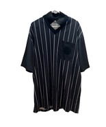 Soccer Referee Mens XXL Short Sleeve Shirt Black with White Stripe - £12.51 GBP
