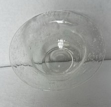Vintage Hand Blown Art Glass Tazza / Footed Bowl with Flared Rim &amp; Bubbles  - $20.48