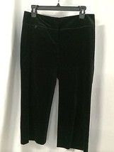 Ann Taylor Women&#39;s Petite Pants Black Velour Capri Pants Size 6 P - £24.80 GBP