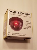 Dummy Camera Fake Security CCTV Dome Camera with Flashing Red LED Light - £4.72 GBP
