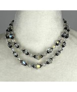 Vintage Double-Strand Aurora Borealis Faceted Crystal Adjustable Necklace - $1,088.72 MXN