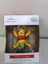 Hallmark Ornament Winnie The pooh Honey Hunny pot Santa hat Christmas ne... - £8.14 GBP