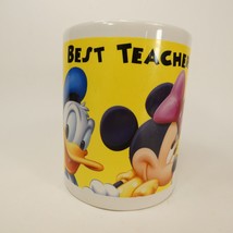 Disney Jerry Leigh “Best Teacher” Mickey Minnie Mouse Goofy Cup Mug UEJYW - £6.29 GBP