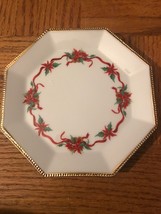 Antique Christmas Plate Red/Green-Rare Vintage-SHIPS N 24 HOURS - $25.15