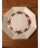 Antique Christmas Plate Red/Green-Rare Vintage-SHIPS N 24 HOURS - £19.79 GBP