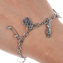 James Avery sterling charm bracelet with Phone, RN, Boy, Heart, xx00 etc - $239.58