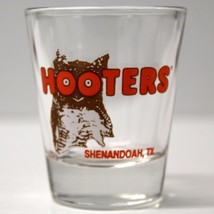 HOOTERS Shot Glass Shenandoah , TX ( brown owl &amp; orange letters ) - £4.78 GBP