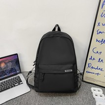 Unisex Solid Color Nylon Backpacks Fashion Women Backpack Men Big Schoolbag Cool - £36.71 GBP