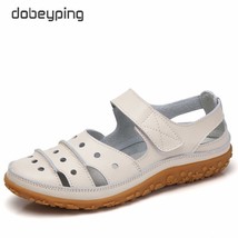 dobeyping New Hollow Woman Sandals Breathable Women&#39;s Summer Shoes Genuine Leath - £38.13 GBP