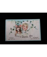 Victorian Trade Card 34 N. Pearl St Albany NY Troy Hill&#39;s Dental Co. Gir... - €30,02 EUR