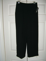 Norton McNaughton Petites Women&#39;s Black Dress Pants Elastic Waist Size 1... - $16.78