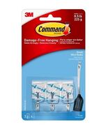 Command 7100217716 Small Clear Wire Hooks with Clear Strips 3-Pack, Up t... - $15.20