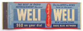 WELI - New Haven, Connecticut Radio Station Matchbook Cover - Basic Blue... - £1.56 GBP