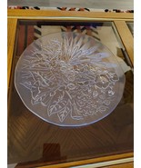 Vintage Large 12&quot; Glass Round Serving Platter - $258.93 MXN