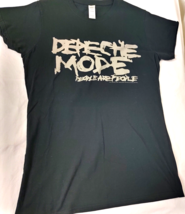 Depeche Mode Women&#39;s T-shirt Sz Med People are People Cap Sleeves Fitted - £7.58 GBP