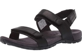 Merrell Sandspur Backstrap J598611 Blk Leather Hike Slides Sport Sandals... - £18.84 GBP