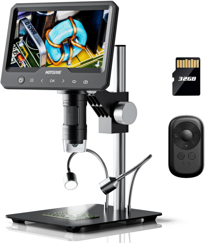 1200X Full View Coin Microscope with Screen,1080P Soldering Microscope f... - $117.33