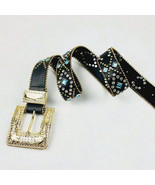 Rhinestone PU Leather Belt - $79.90 CAD