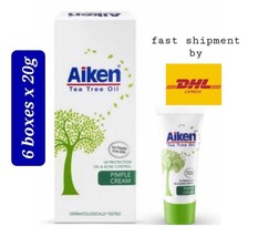 AIKEN Tea Tree Oil Pimple Cream 6 packs x 20g- protect skin from pimples- DHL Ex - £77.24 GBP