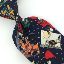 CHARLES PATRICK RED NAVY SANTA GIFTS REINDEER Christmas Silk Neck Tie #2... - £15.76 GBP