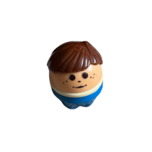 Little Tikes Toddle Tots Brunette Boy in Blue Figure Vintage - $219.63 MXN