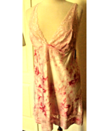 Cassandra Light Pink/Red Floral Print Chemise lace Cups Size X-Large - £15.65 GBP