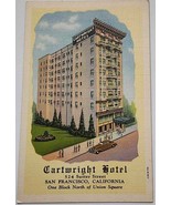 Vintage Cartwright Hotel San Francisco California Linen Postcard  - $4.99