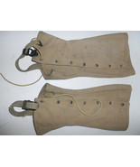 Vintage 1943 WW2 WWII Military Canvas Boot Gaiters Covers Gregory &amp; Read... - $77.10 CAD