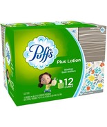 Puffs Plus Lotion Facial Tissue, 12 Cube Boxes, 56 Tissues/Box - £23.34 GBP