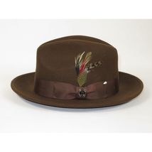 Men Bruno Capelo Hat Australian Wool Fedora Untouchable EXECUTIVE EX321 Brown image 5