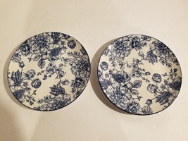 2 - Royal Norfolk Blue Floral 7 1/2 inch Salad / Desert Plates - £11.66 GBP