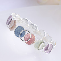 Sale Bracelets Women&#39;s Meicem Silver Color Geometric Bracelet for Women Female F - £11.32 GBP