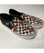 Vans Asher Womens Slip On Multi Checkerboard Black/Roses Skate Shoes Siz... - $23.84