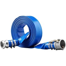 VEVOR Backwash Hose, 2 in x 50 ft, Heavy-Duty PVC Flat Pool Discharge Ho... - $103.07