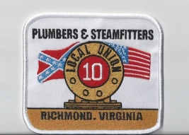 UA PLUMBERS PIPEFITTERS STEAMFITTERS Local 10 UNION RICHMOND VIRGINIA PATCH - £9.40 GBP