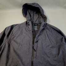 LL Bean WindBreaker Jacket Mens Size XL Full Zip Navy Blue Hooded Polyester - £22.03 GBP