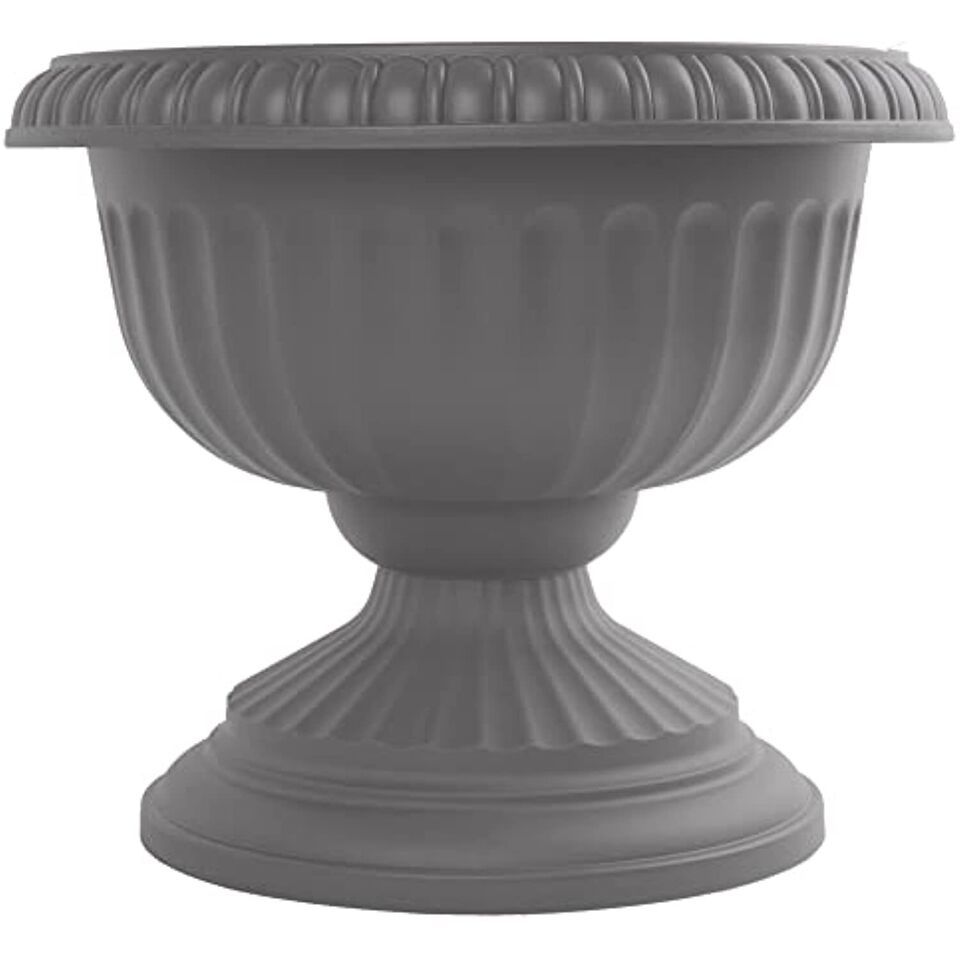 Bloem GU12-908 Grecian Urn Planter 12&quot;, Charcoal Gray - $26.15