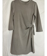 Emily Daniels grey knotted side t-shirt dress 3/4 sleeve size Medium NWT - $458.09 MXN