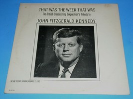 John Fitzgerald Kennedy That Was The Week That Was Record Album Vinyl LP Decca - £15.73 GBP