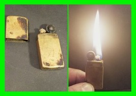 Early French Seigneur Brass Antique Trench Lighter ~ In Working Conditio... - £73.52 GBP