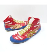 ASICS Jordan Burroughs JB Elite Wrestling MMA Shoes Mens 12 Red Gold J3A1Y - $58.49