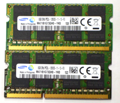 16GB 2 x 8GB PC3L-12800s DDR3-1600MHz 2Rx8 Non-ECC Samsung SODIMM - $20.53