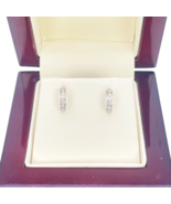 18ct White Gold Tiny Half Hoop Children&#39;s Earrings 8.7mm Length - $233.56