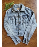 Jill Stuart Women Gray blue Denim Jacket size 2. Button. Pockets. - €14,54 EUR