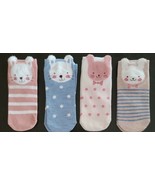Four (4) Pair ~ Animal Graphic ~ Polka Dots &amp; Striped ~ Knit ~ Crew Socks - $284.23 MXN
