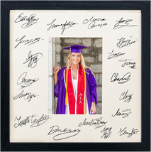 Graduation Signature Board Picture Frame 12X12 with 5X7 Mat for Wedding Birthday - £28.73 GBP