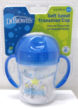 New Dr. Brown&#39;s Transition Sippy Cup with Soft Spout - Blue - 6oz - 6 Mo... - $9.49