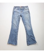 Vintage Y2K Aeropostale Womens 9 / 10 Distressed Babydoll Flared Denim J... - $81.17 CAD