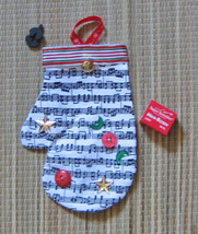 Christmas Fiddle/Violin Gift Mitten/Doubles As An Ornament/Small Stocking - £11.12 GBP