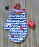 Christmas Fiddle/Violin Gift Mitten/Doubles As An Ornament/Small Stocking - $13.95